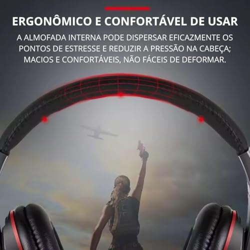 Headset Fone de Ouvido Gamer Pro Microfones Com As Almofadas Microfone omnidirecional Com Cancelamen