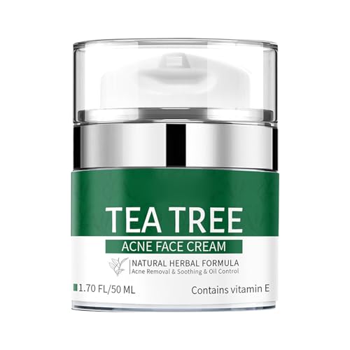 Crema Para Acné, Fórmula Para Control Del, 50 Ml, Crema Facial Con De Árbol De Té, Loción Hidratante Para Cuidado De La Piel, Limpieza Profunda De Los Poros, Para Mujeres Y