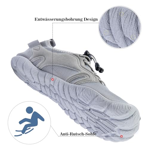 Image of Men's Hike Barefoot Quick-Dry Sports Shoes Wide Toe Aqua for Swim Diving Surfing Kayaking Pool Beach Walking