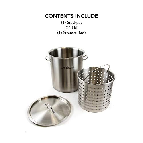 Gas One TP-32 Fryer Pot 32 Quart - All Purpose - Stainless Steel Tri-Ply Bottom thumb #4