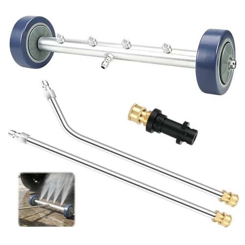 Hochdruckreiniger Unterbodenreiniger Unterbodenreiniger Hochdruck mit 2 Verlängerungsrohren 1/4 Schnellkupplung Kärcher Adapter (K2-K7) 4000 PSI Auto Unterbodenwäsche für SUV Wohnmobil LKW