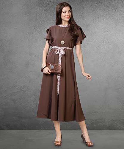 Image of QIQI Women's Crepe A-Line Maxi Casual Dress