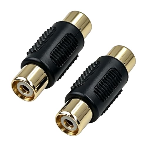 Adaptador RCA hembra a hembra que elimina ruidos en extensión de cable para altavoz y Phono