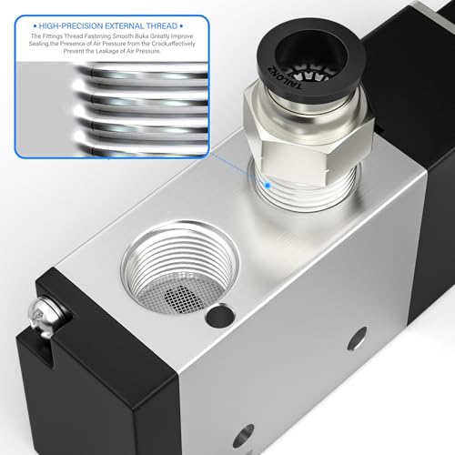 TAILONZ PNEUMATIC 1/4"NPT Solenoid Valve 3V210-08 DC12V Single Coil Pilot-Operated Electric 2 Position 3 Way Connection Type(Junction Box)