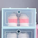 RASTKY Caja Organizadora de Zapatos Apilable Transparente, Soporte Fuerte, Solución Práctica de Almacenamiento de Zapatos para el Hogar, Armario de Dormitorio (33 * 23 * 13cm)