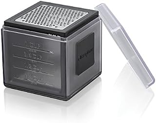 Microplane 34002 Cube multi grater with 3 blades Fine Coarse and Ribbon Stainless steel / Black