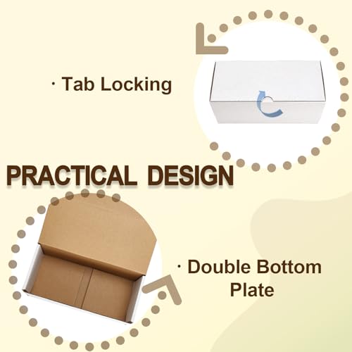 Image of WIFTREY 25 Pack 9x4x4 Small Shipping Box, White Corrugated Cardboard Boxes 9 x 4 x 4 for Packaging Small Business, Mailing, Shipping