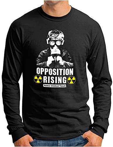 T-shirt long homme motif Atom War Riot OM3 haut streetwear graphique grande taille S au 4XL