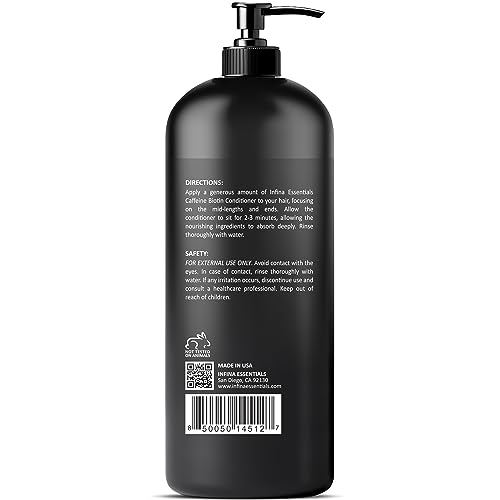 Infina Essentials Biotin Conditioner With Caffeine & Tea Tree Oil - Volumizes And Revitalizes Shine - For Men & Women - Perfect Hair Conditioner For Damaged Dry Hair thumb #7