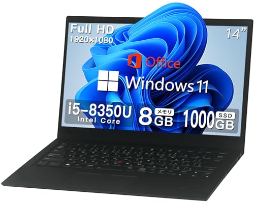 yςݕiz m{ ThinkPad X1 CarbonCPU:8Core i5 /14^IPSpl𑜓x:1920×1080/Windows11/8GB/SSD 1000GB/Office 2019/obNCgKeyboard/WE