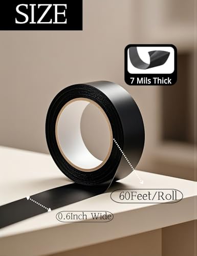 Image of 5 Pack Electrical Tape,3 /5-inch by 60-ft 600V PVC Rubber Based Glue High Sticky Universal Adhesive Tape for All Weather in Family DIY Maintenance Electrical Automobiles and Equipment