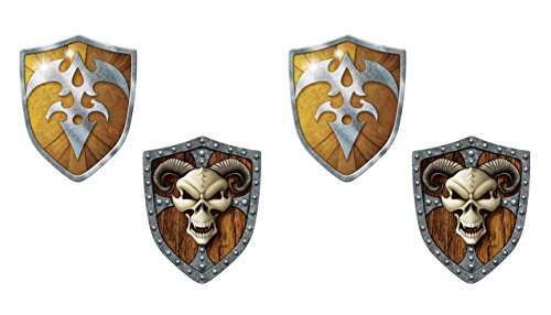 Beistle 53349 Shield Cutouts, Multi-Coloured