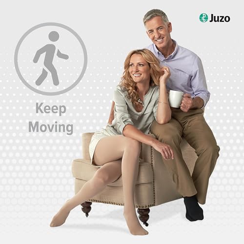 Juzo Soft 2001 20-30mmhg Knee-High Closed Toe Sock with Silicone Top Band ,Black,4 (IV) Regular3