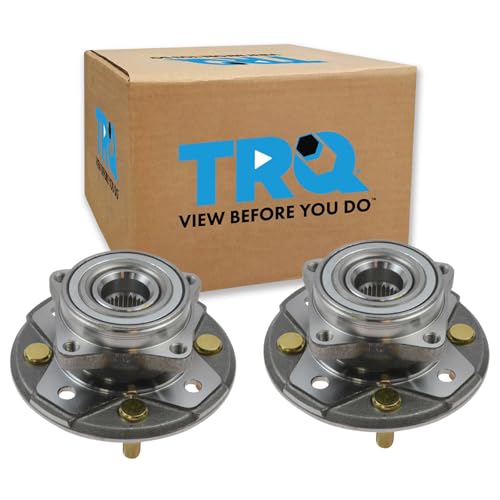 TRQ Front Left and Right Wheel Bearing and Hub Assembly Set 2 Piece Compatible with 1990-1994 Honda Accord 1995-1997 Accord L4 2.2L 1997 Acura CL L4 2.2L