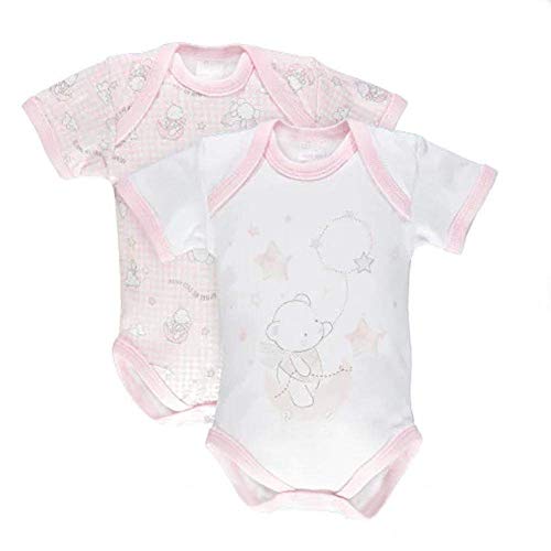  Ellepi (2pz) Body in Cotone Caldo Manica Corta Bimba (Fantasia variabile - Immagine indicativa) Assortito BY LADYC