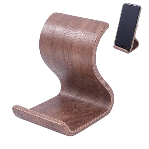Support de téléphone en bois pour bureau et tablette stable