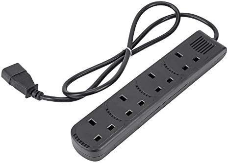Computer Spares 1m IEC C14 Plug to 4 Gang Mains Power UK Socket