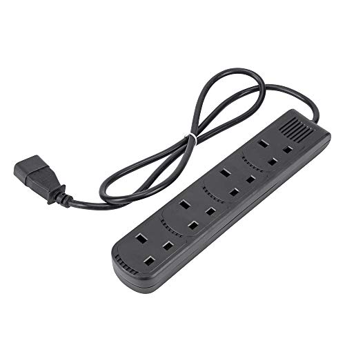 Computer Spares 1m IEC C14 Plug to 4 Gang Mains Power UK Socket