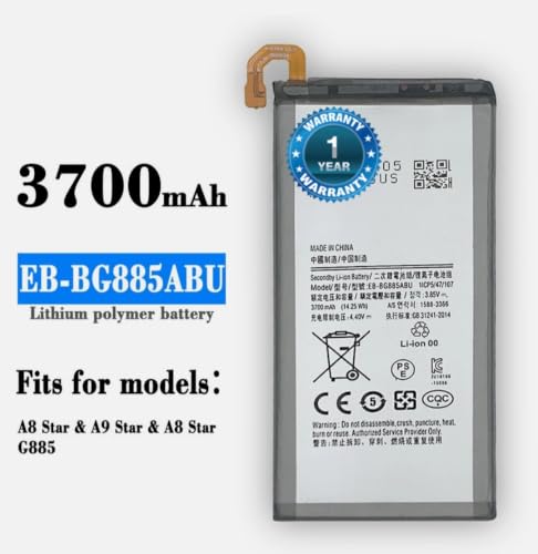 Image of Original EB-BG885ABU Battery for Samsung Galaxy A8 Star (A9 Star) SM-G885F, SM-G8850, SM-G885Y Battery with 1 Year Warranty* (D41)