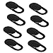 Pinsheng Lot de 8 Cache Webcam, Ultra-Mince Webcam Cover Autocollant Coulissant, Cache de caméra Protéger Votre Vie privée pour Ordinateur Portable, iMac, Macbook, iPad, Smartphones, Tablettes(Noir)