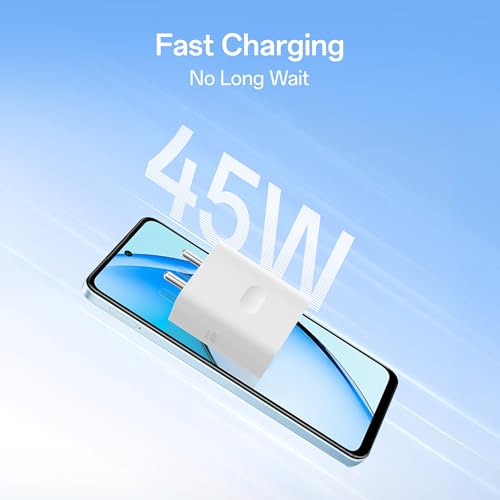 Image of OPPO Original (6 Months Offical Warranty) SUPERVOOC 45W Single Port USB Fast Charger, BIS Certified, Wall Charger Adapter, Universal Compatibility (Cable Not Included, White)