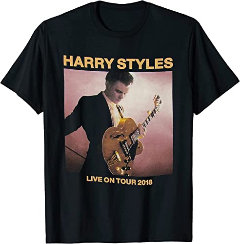 Rare Vintage H%arry St%yles Live On 2018 Tour Unisex, Men, Women tee,T-Shirt Black, White, (Large)