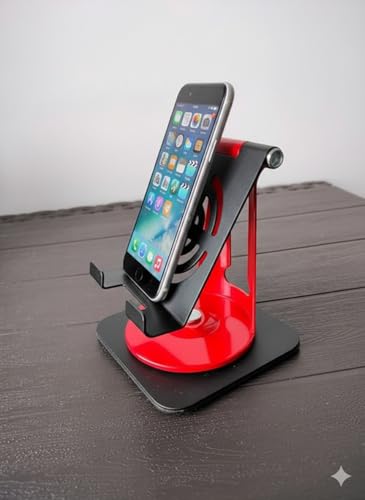 Image of Design Mobile Phone Metal Stand /Holder for Smartphones Cell Phone and Tablet Lightweight Metal Mobile Stand | Angle Adjustable Desk Phone Holder | Sturdy Anti Slip Base | Compatible with iPhone,