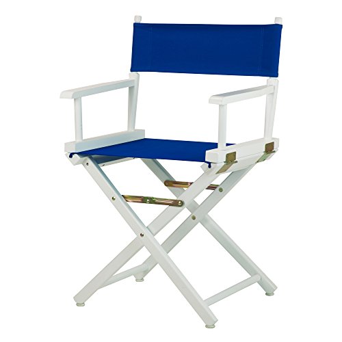 Casual Home 18" Director's Chair White Frame-Royal Blue Canvas