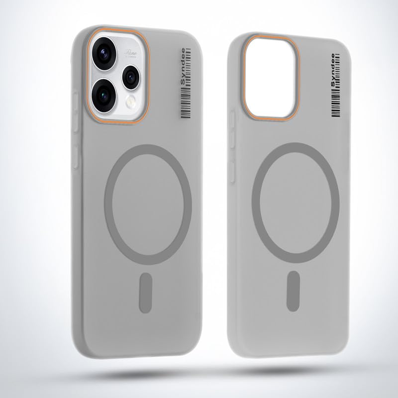 Image of Mr. Case Back Cover for Oppo Reno 15 5G Sleek Frosted Translucent Back Only Compatible with Wireless Magnetic Accessories | Anti-Scratch Shockproof Phone Case - Grey