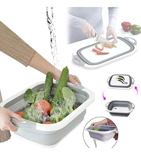 Tábua/Bacia/Cesta Retrátil em Silicone Multifuncional 3em1