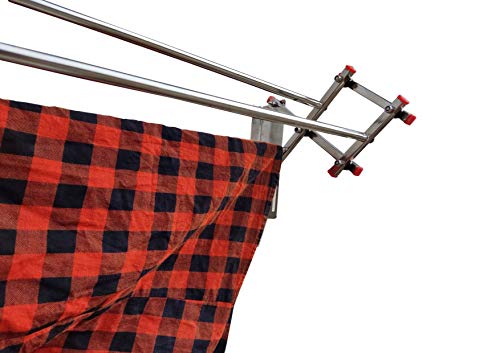 Image of VIMART Premium Heavy Duty Rust-Free Stainless Steel Foldable Wall Mounted /Cloth Dryer Racks For Bathroom /Balcony /Indoor /Outdoor (4.5 FEET(54 INCH))