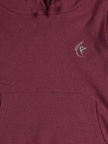 Image of KiddoPanti Unisex Solid Pullover Hooded Fleece Sweatshrit | Cotton Poly Fleece Fabric | Waist Length, Full Sleeve Hoodie | 2 Kangaroo Pockets | Winter Wear for Boys & Girls