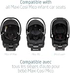 Maxi Cosi Mico Base de sièges pour voitures pour enfants - Compatible avec tous les sièges de voiture pour bébés Mico, réglables, jambe anti-rotation de stabilité, verrouillage de ceinture intégré, auto-rétractable un clic UAS Système, noir