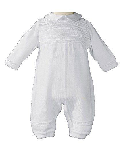 Boys Cotton Knit Christening Outfit Christening Baptism Romper