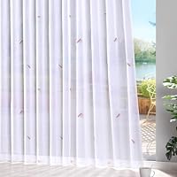 IDOL Gardinen Vorhang Halbtransparent Mit Kräuselband Und Store Voile Bleibandabschluss Weiß (HxB 220x200 Cm
