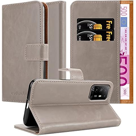 cadorabo Book Case compatible with Oppo A94 5G in CAPPUCCINO BROWN - with Magnetic Closure, Stand Function and Card Slot - Wallet Etui Cover Pouch PU Leather Flip Cover