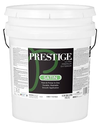 PRESTIGE Paints Exterior Paint and Primer In One, 5-Gallon, Satin, Comparable Match of Sherwin Williams* Clary Sage*