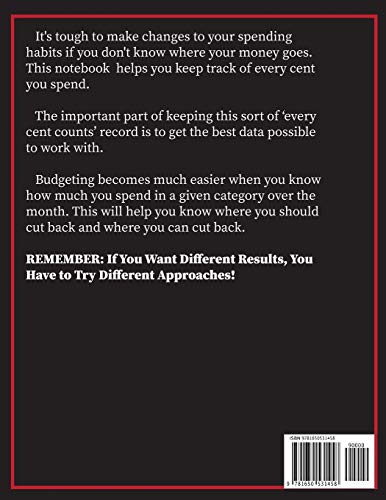 Monthly Expense Tracker: track every cent you spend on every category in your life -1 year non dated budget planner, finance journal, learn where to cut back! image 4