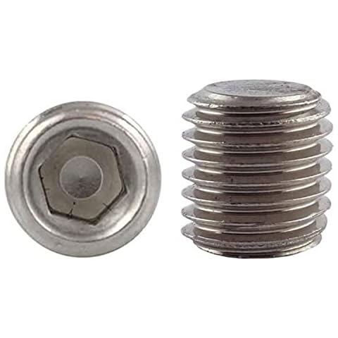 DewTec / 10 STK - M3x3 - Gewindestifte Edelstahl A2 Madenschrauben Wurmschrauben m. Kegelkuppe DIN 913 Innensechskant ISK 3x3 Cover