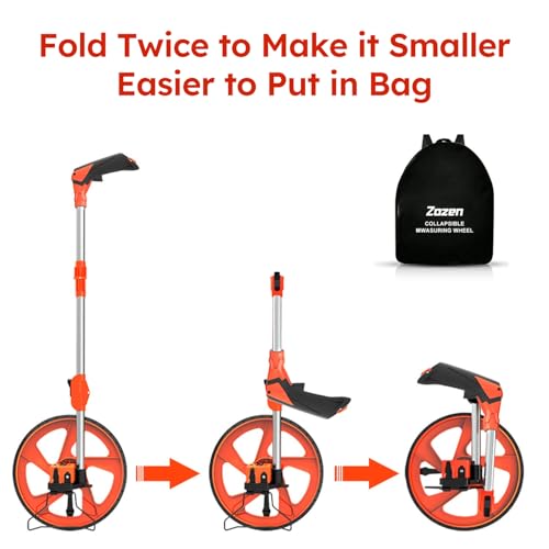Roue de mesure pliable pour l'arpentage de grands terrains de sport - 7