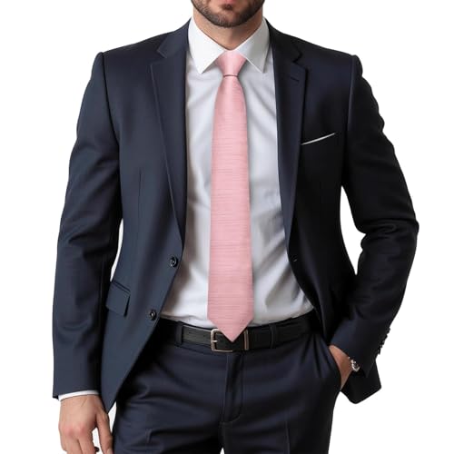 Image of Dubulle Mens Paisley Striped Tie Woven Necktie for Men and Handkerchief Cufflinks Set Wedding Formal Business