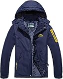 Thermal Soft Warm Fleecejacke mit abnehmbarer Kapuze - die Kapuze kann als Stehkragenjacke abgenommen werden