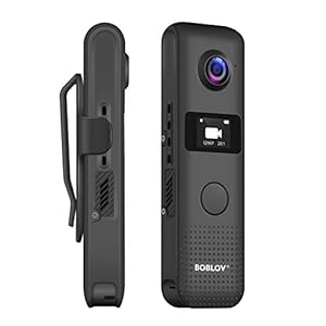 BOBLOV C18 WiFi 1080P Body Camera with OLED Screen and One Big Button for Recording 4Hours 1080P Recording Clip for…