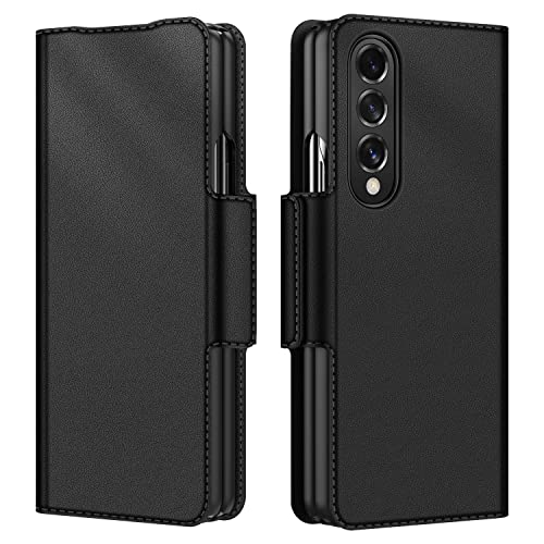 Coque Samsung Galaxy Z Fold 3 anti piratage RFID, étui de protection magnétique noir