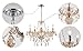 Saint Mossi 5 Light Modern K9 Crystal Chandelier for Dining Room, Pendant Ceiling Lighting Fixture for Bedroom, Living Room, Champagne Crystal