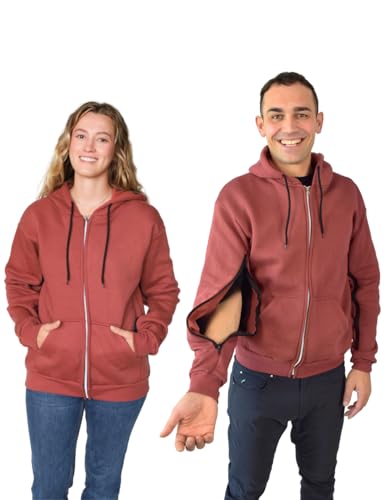 Inspired Comforts Dialysis Hoodie with Two-Way Arm Zippers