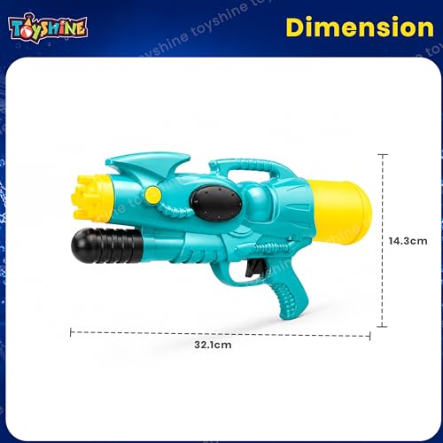Image of Toyshine Water Gun Toy with 260ml Tank Capacity | 7-8 Meter Range Water Blaster for Holi Pool & Backyard Play | Summer Outdoor Fun Gun for Boys & Girls 3+