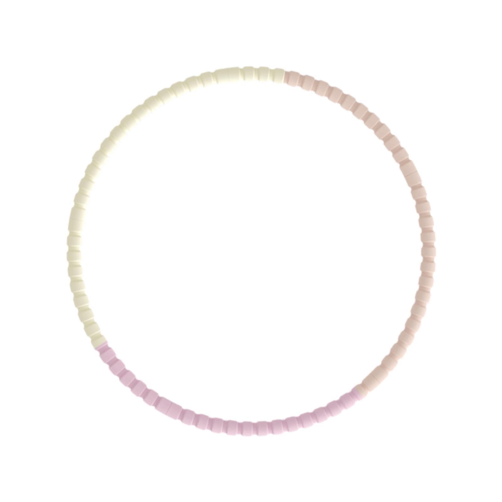 UJEAVETTE Fitness Hoop Kids Adults Workout Portable Exercise Hoop for Sports Home Legs Pink 6 Sections-image-24