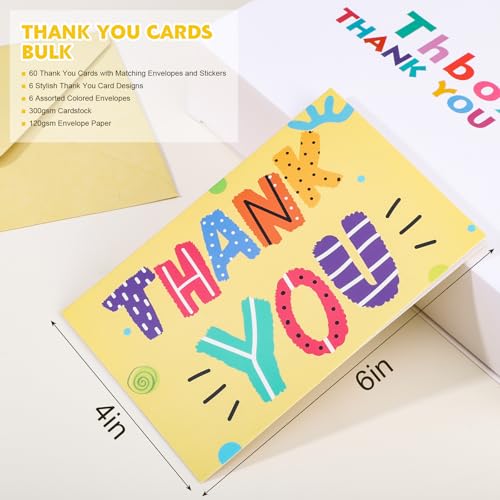 Cartes de remerciement mariage et anniversaire : lot de 60 motifs vibrants