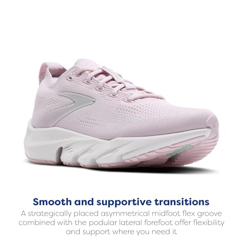 Brooks Women’s Glycerin Flex Neutral Running & Walking Shoe - Pink/Harbor Mist/Yucca - 9 Medium - image 3